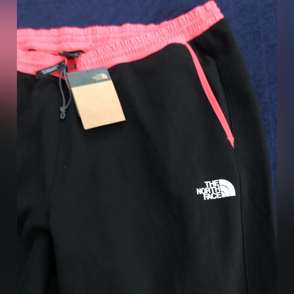 NWT The North Face TNF Tech Pants Black with Bright Coral Trim New Size XXL - Picture 10 of 14